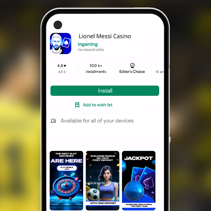 Messi Casino Mobile App for Android and iOS